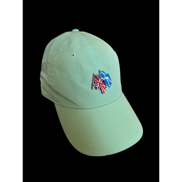 Smathers And Branson Coral Blue Embroidered Golf Hat adjustable Cap A8 - Picture 1 of 7